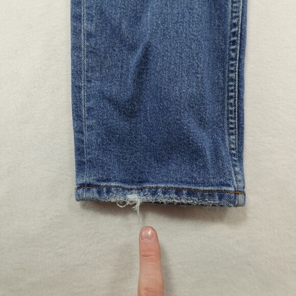 AYR The Yes Yes Yes Jeans Women's 29x26 Blue Denim High Rise Straight Crop Fray - Picture 7 of 16